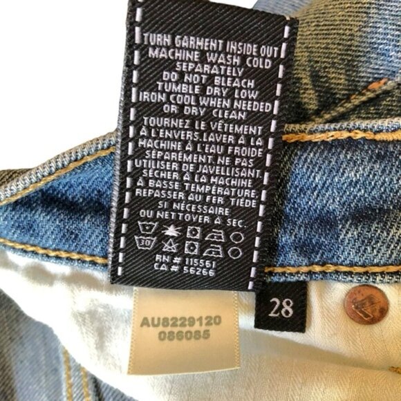 7 For All Mankind 7FAM High Waist Ankle Skinny Jeans Luxe Vintage Size 28 - Picture 14 of 14